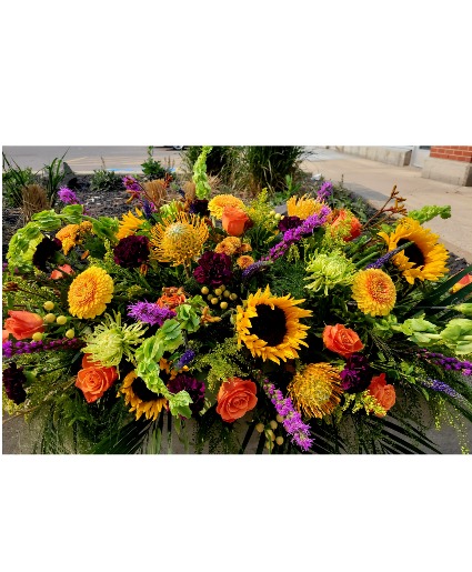 Sunflower Casket Spray 