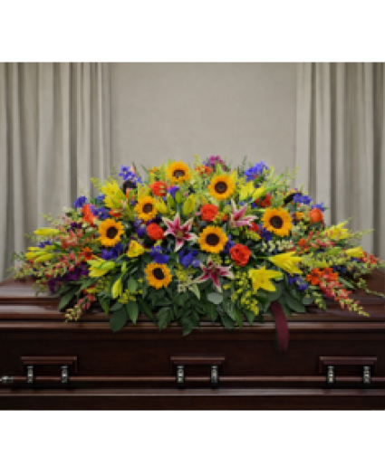 Sunflower Elegance  casket spray 