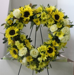 Sunflower Heart Standing Spray