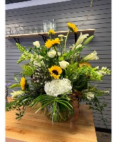 Sunflower Sympathy Vase Arrangement 