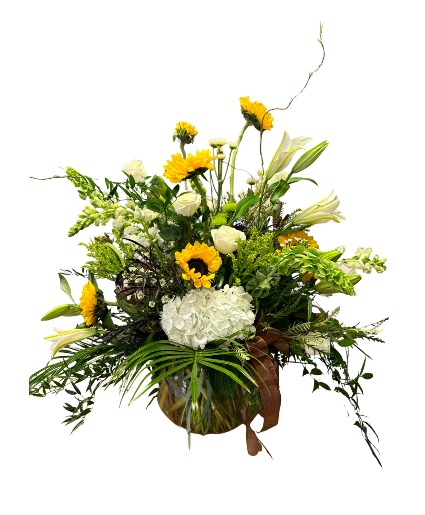 Sunflower Sympathy Vase Arrangement 