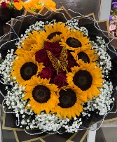 Sunflower rose bouquet  