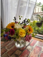 Sunflower Charm Vase Arrangement
