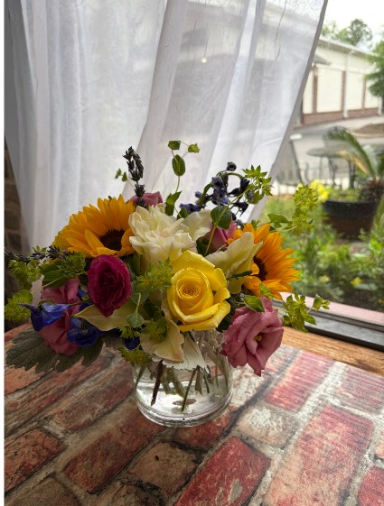 Sunflower Charm Vase Arrangement