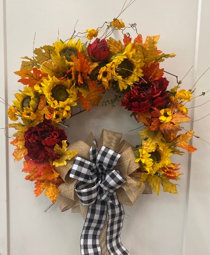 Sunflower Silk Fall Wreath 