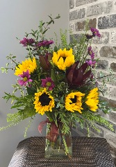 Sunflower Sunset Arrangement Vase Arrangement