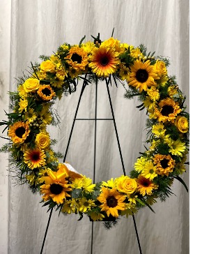Sunflower Wreath Sympathy Wreath