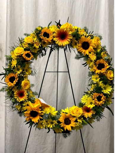 Sunflower Wreath Sympathy Wreath