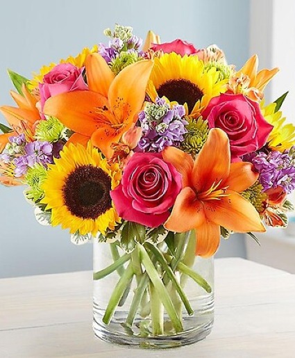 SUNFLOWERS AND LILIES Sunflowers