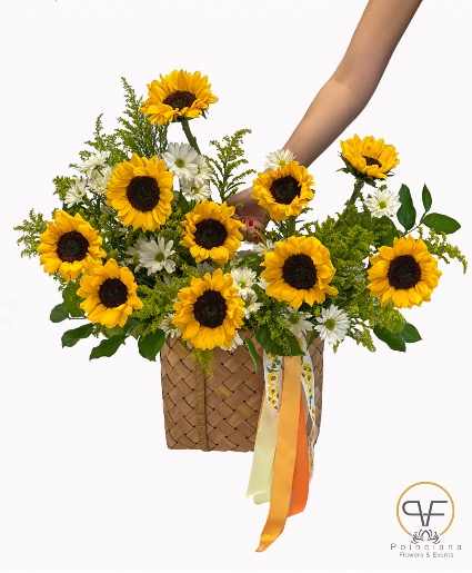 SUNFLOWERS BASKET 