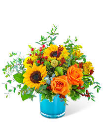 Sunflowers in Topaz Flower Arrangement