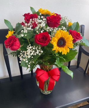 Sunflowers & Roses  