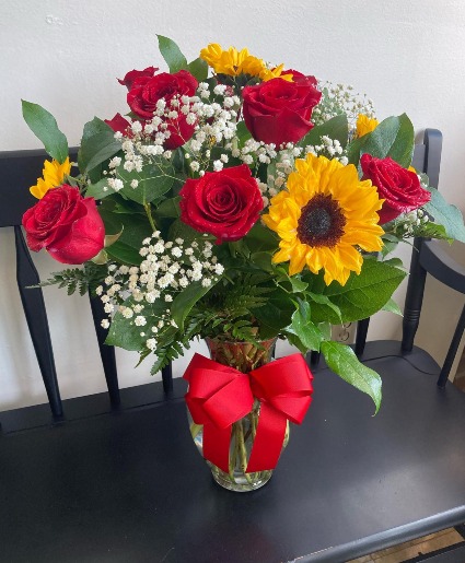 Sunflowers & Roses  