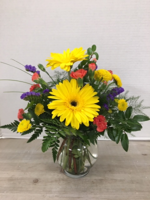 Sunny Day Gerbs Vase