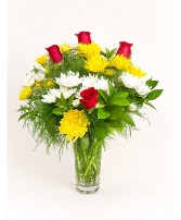 Sunny Summer Rose mix with Yellow and White Fillers