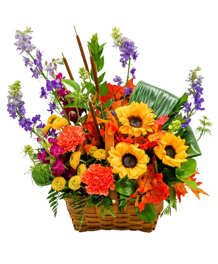 Sunny Harvest Basket Arrangement
