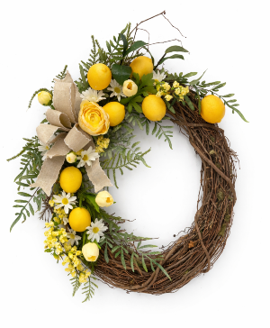 Sunny Lemonade Silk wreath