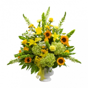 Sunny Love Pedestal Arrangement 