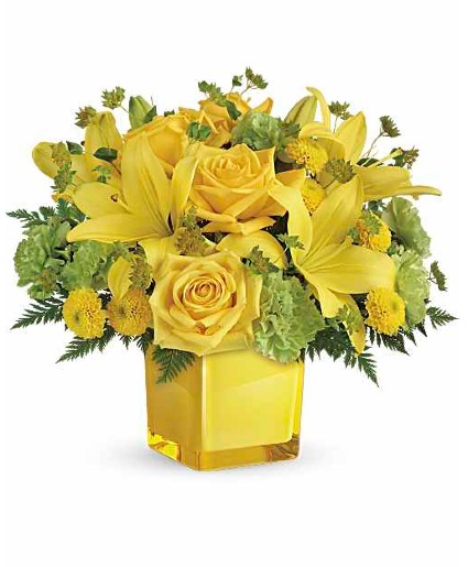 Sunny Mood Bouquet Cube
