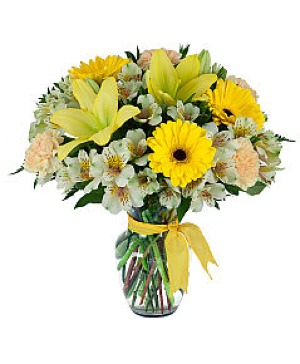 Sunny Smiles Vase Arrangement  Substitutions Maybe Necessary