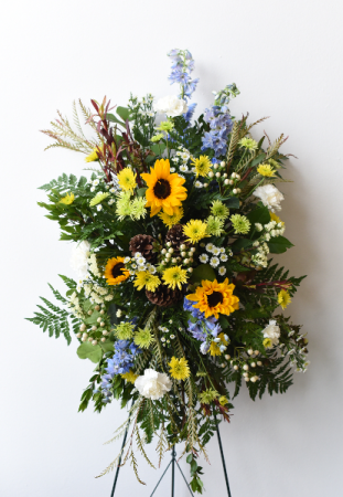 Sunny Standing Spray  in La Grande, OR | FITZGERALD FLOWERS