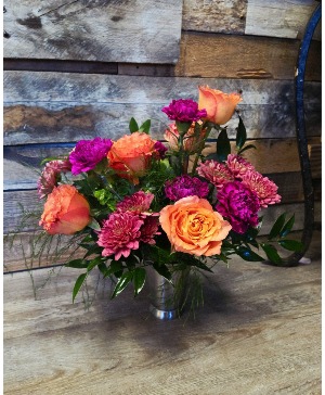 Sunset Amethyst Flower Arrangement