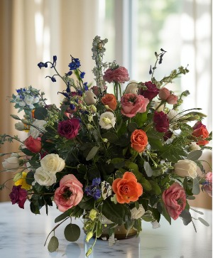 Sunset Flowers  Centerpiece