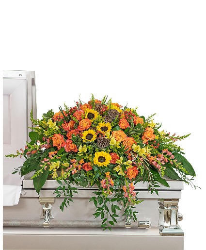 Sunset Reflections Casket Spray Sympathy