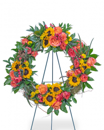 Sunset Reflections Wreath Sympathy Arrangement