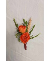 Sunset Rose Boutonniere