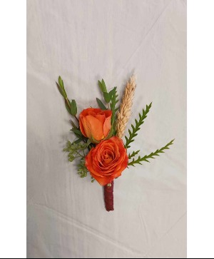 Sunset Rose Boutonniere
