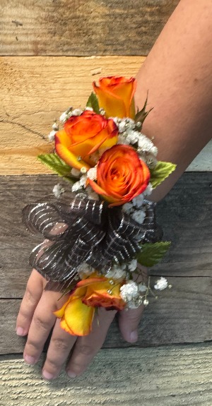 Sunset Rose Wrist Corsage