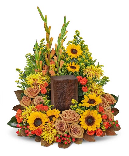 Sunset Serenade Cremation Tribute Flower Arrangement
