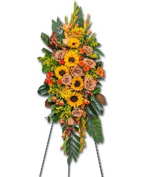 Sunset Serenade Standing Spray Flower Arrangement