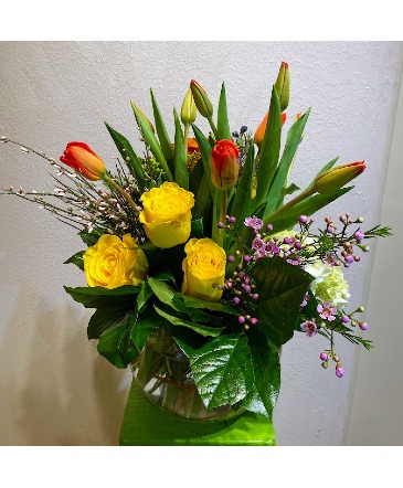 Sunset Spring Custom Arrangement in Houston, TX | Village Greenery & Flowers