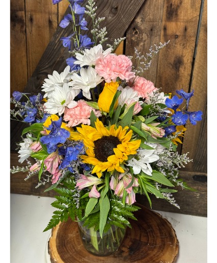 Sunshine and Blooms Flower Arrangement