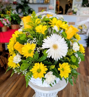 Sunshine and Mooonlight Garden Basket Arrangement