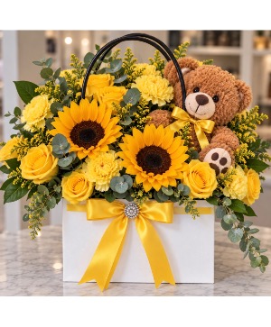 Sunshine Bear Hugh Perfect for birthdays, get well wishes, congratulations, thank you, thinking of you, new baby, or simply “just because”