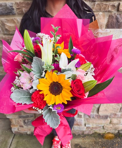 SUNSHINE BLISS WRAPPED BOUQUET 
