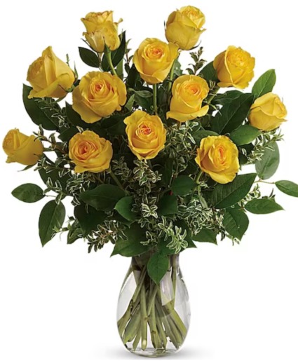 Sunshine Dozen yellow roses