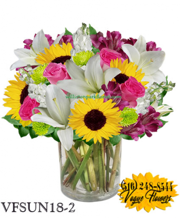 SUNSHINE ELEGANCE PINK FLORAL ARRANGEMENT