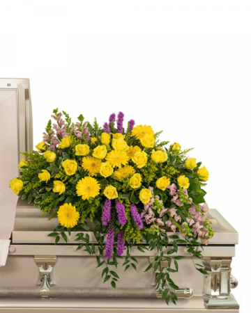 Sunshine from Heaven Casket Spray Sympathy