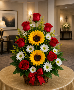 Sunshine & Roses Tribute Call Us for Faster Service & Daily Specials: (915) 303-8500 Text Us to Order Anytime: (915) 505-3708 Your trusted source for Flowers & Delivery in El Paso TX 