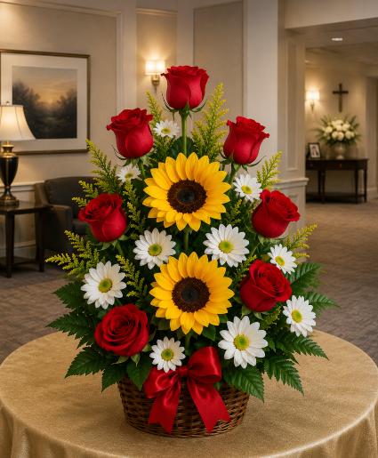 Sunshine & Roses Tribute Call Us for Faster Service & Daily Specials: (915) 303-8500 Text Us to Order Anytime: (915) 505-3708 Your trusted source for Flowers & Delivery in El Paso TX 
