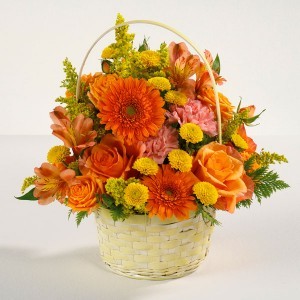 SUNSHINE SURPRISE overstuffed brilliant basket