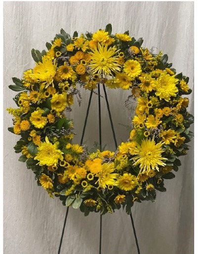 Sunshine Tribute  Sympathy Wreath