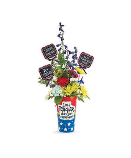 Super Power Teacher Vase Vase Arrangement