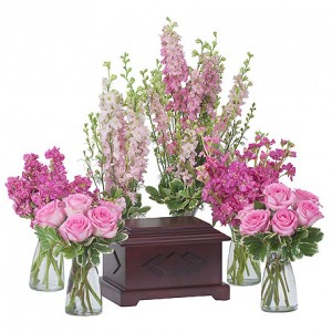 Surrounded By Love In Pink Cremation Service