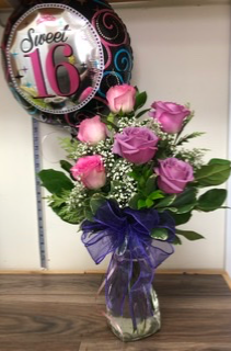 Sweet 16 Rose Arrangement  Fresh Flowers