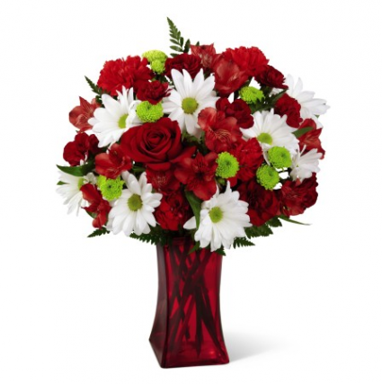 Sweet as Cherry  Fresh Mixed Flower Arrangement